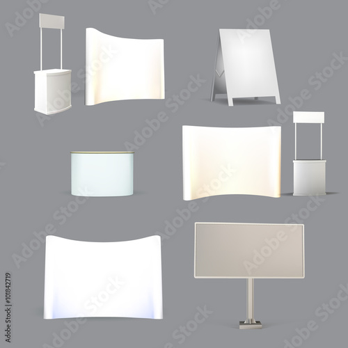 Trade exhibition stand, Exhibition Stand round, 3D rendering vis