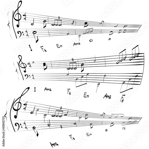 music notes texture vector