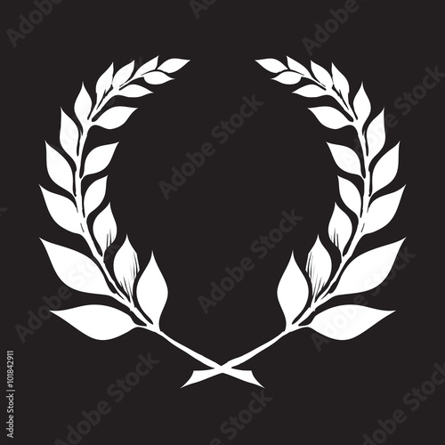 laurel wreath award winner vector