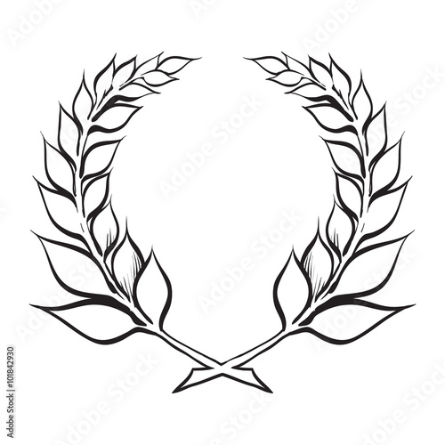 laurel wreath award winner vector