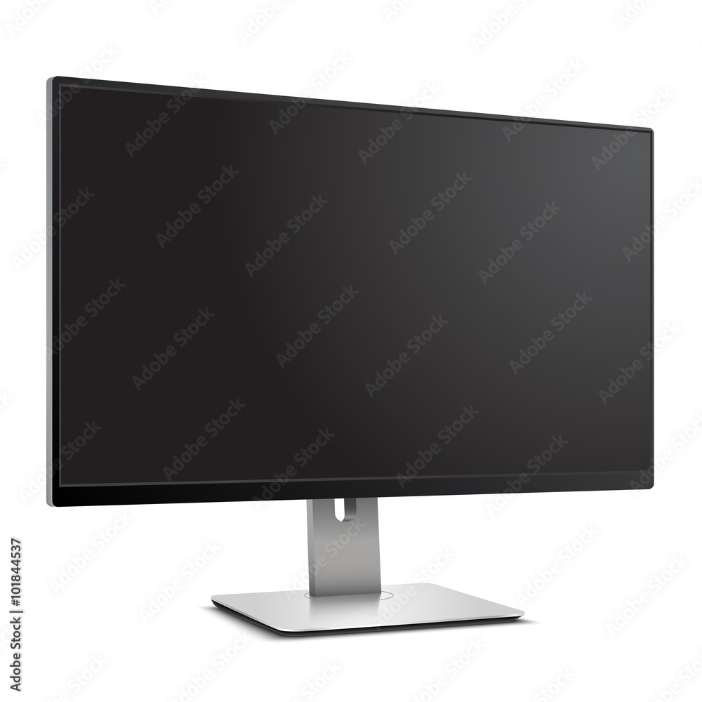 Computer display monitor Mockup isolated on white