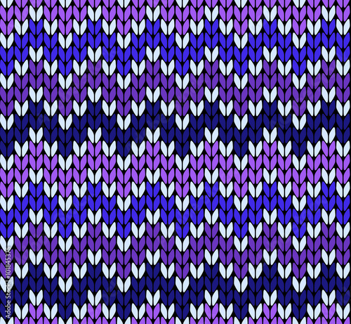 Seamless knitting zigzak pattern