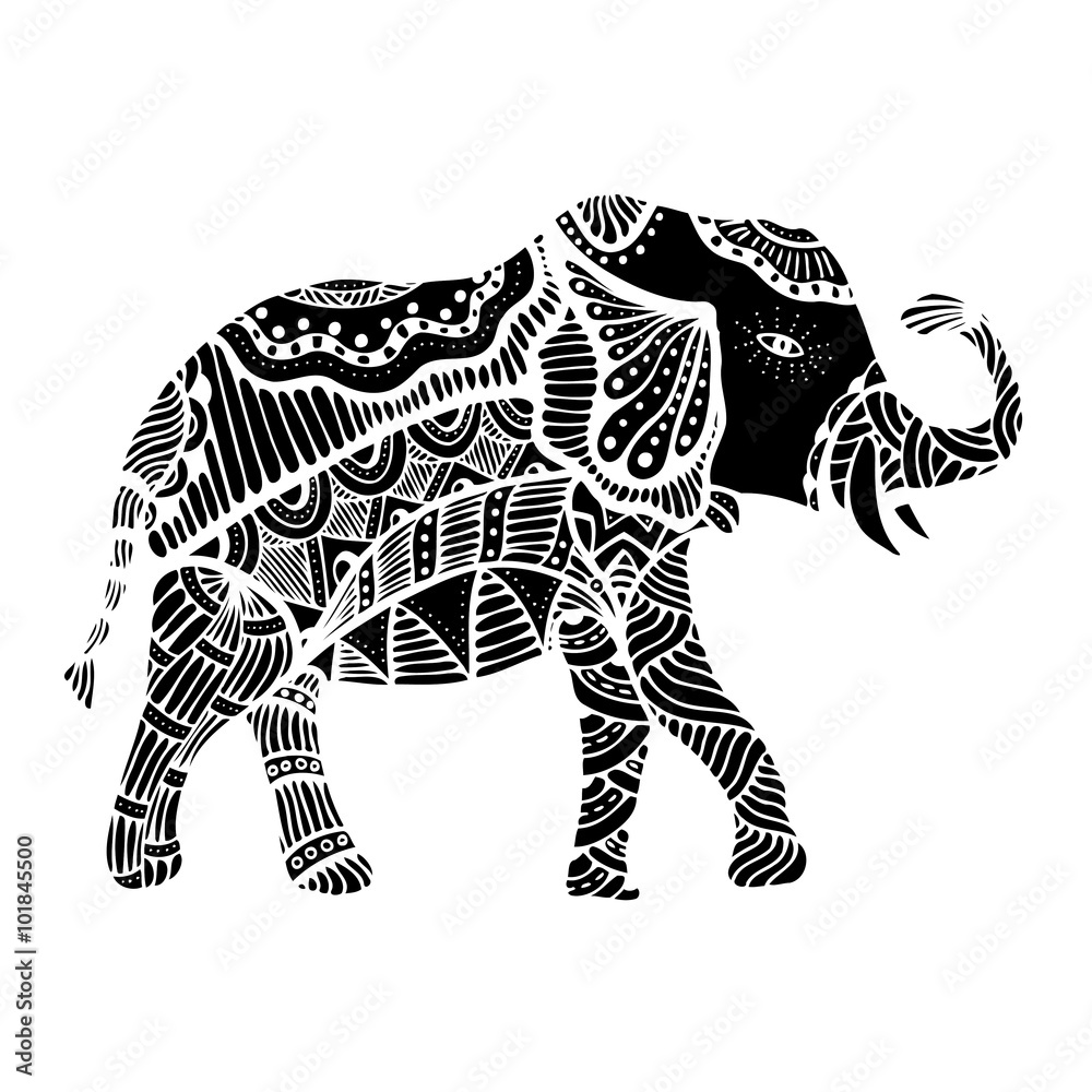 Black Indian elephant.