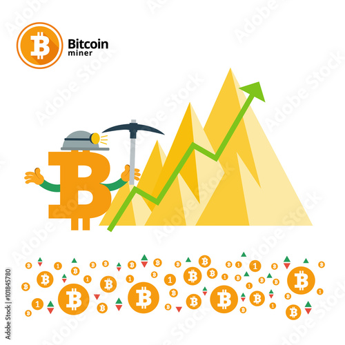 Bitcoin illustration vector