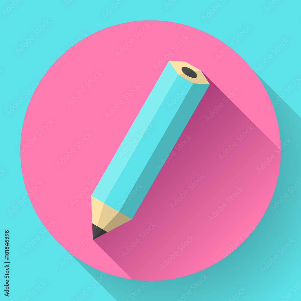 office pencil icon. Business Flat design style office pencil icon. Business Flat design style