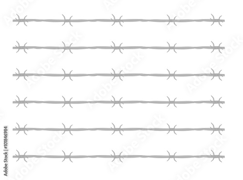 Barbed wire fences, barriers