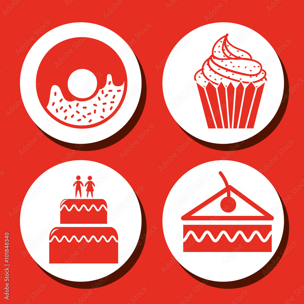 bakery set icons design bakery set icons design
