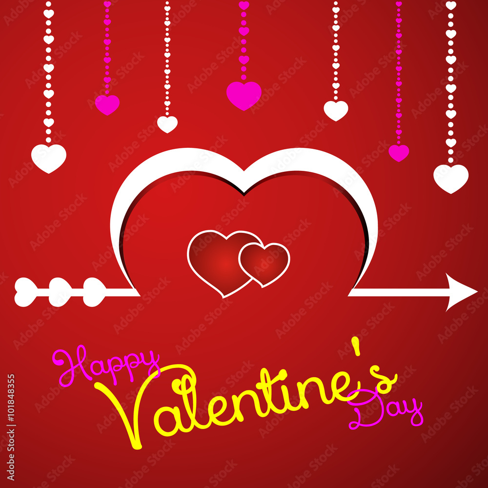 Valentine's Day card, poster, banner. design with place for text. vector red web banner template. Valentine's Day card, poster, banner. design with place for text. vector red web banner template.