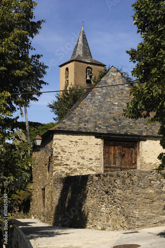 Sant Peir church of Betlan village, Aran Valley, Lleida province, pyrenees mountain, Spain photo