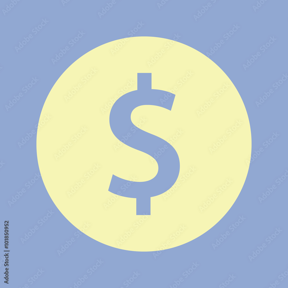 Dollar coin money icon Dollar coin money icon