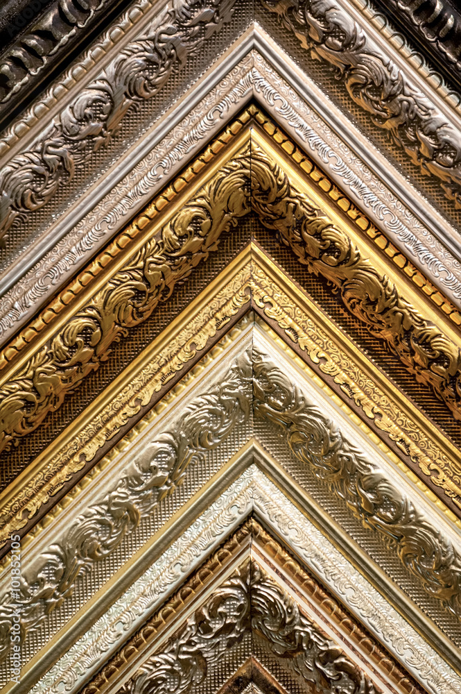 classic picture frames patterns close-up art background