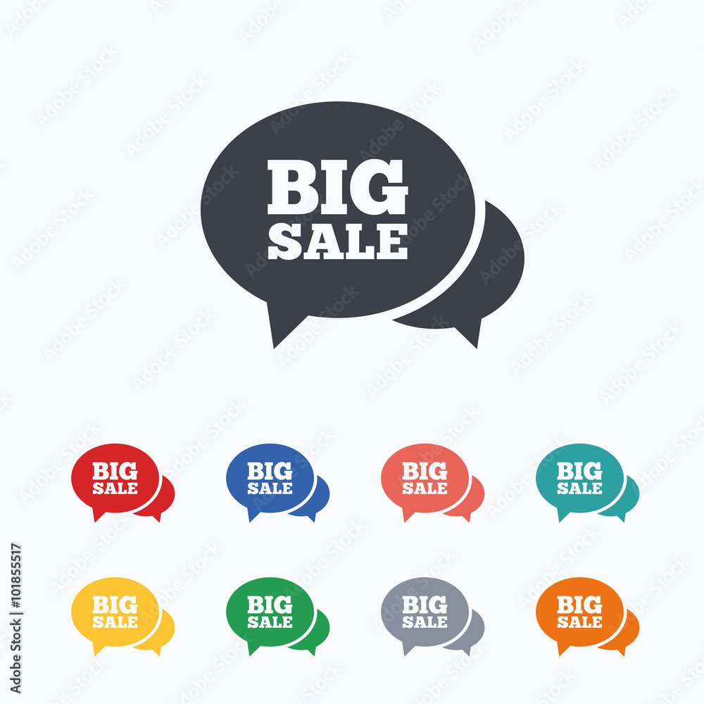 Chat Big sale sign icon. Special offer symbol. Chat Big sale sign icon. Special offer symbol.