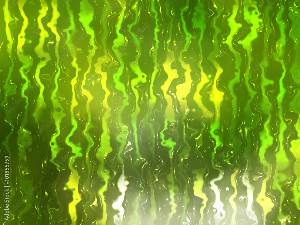abstract background. Green background with waves and stars