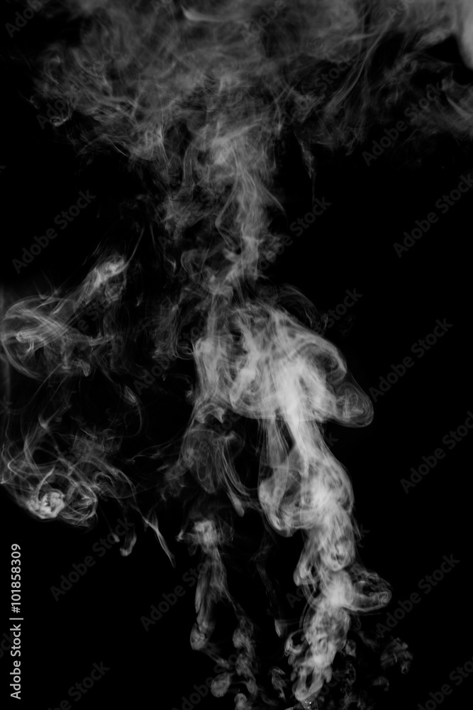 Movement of smoke on black background Movement of smoke on black background