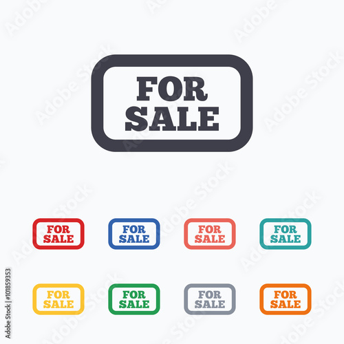 For sale sign icon. Real estate selling.