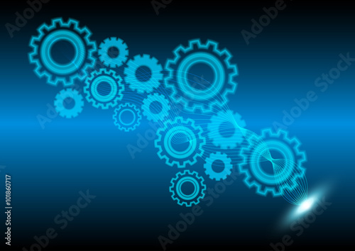 Technology abstract background of innovation processing and work