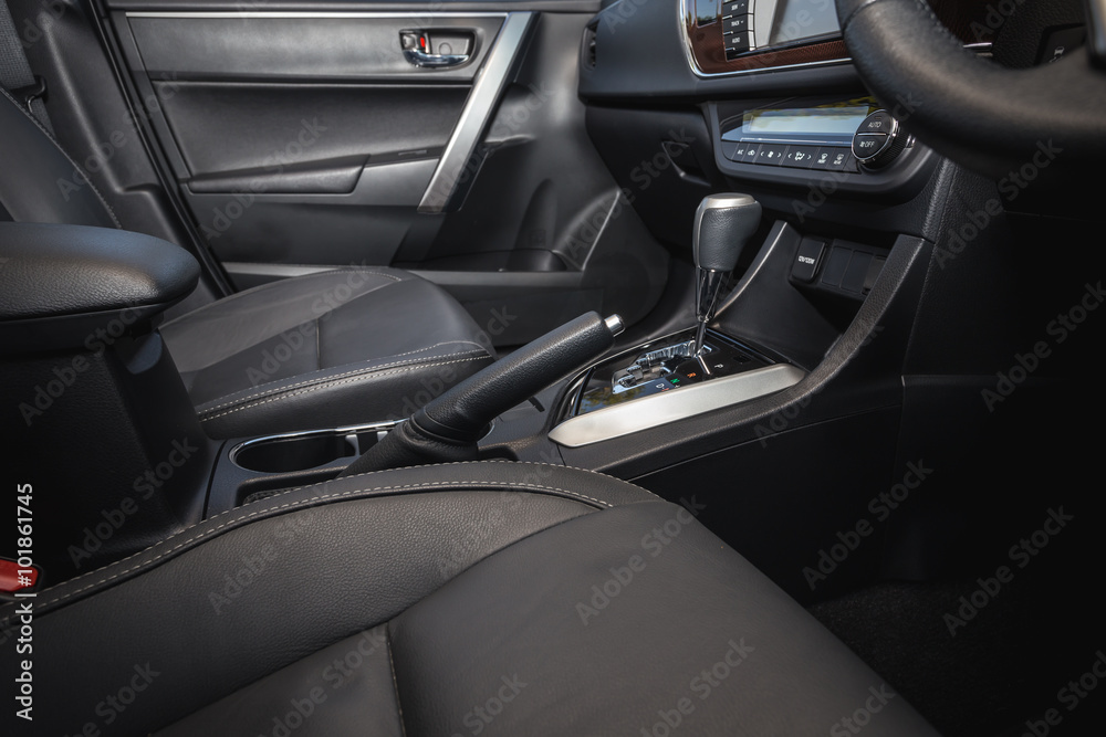 Detail of new modern car interior Detail of new modern car interior
