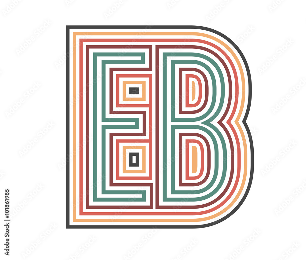 EB Retro Logo with Outline. suitable for new company. EB Retro Logo with Outline. suitable for new company.