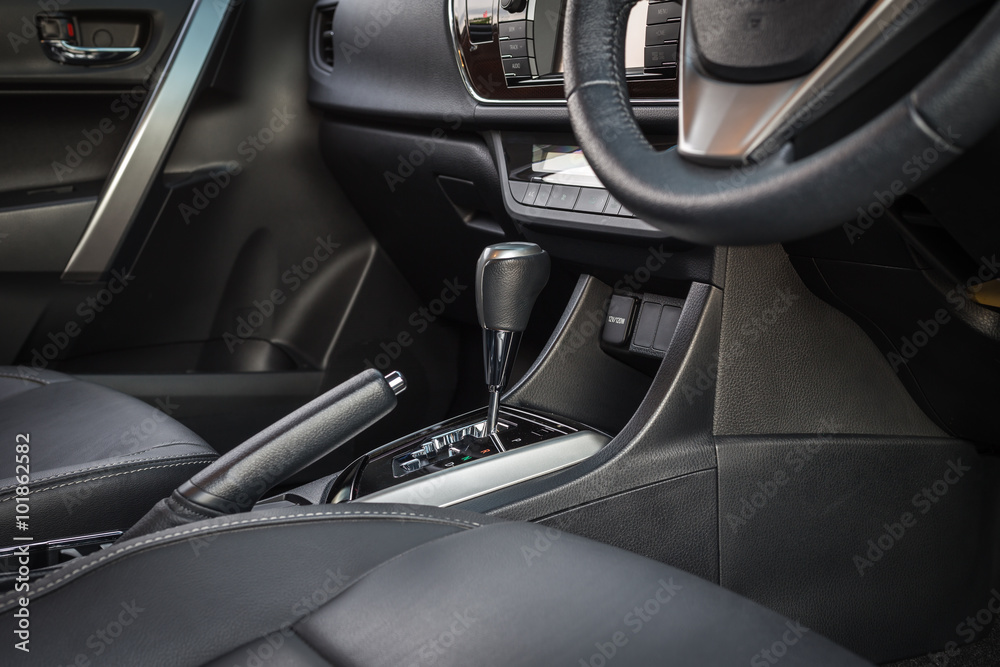 Detail of new modern car interior Detail of new modern car interior