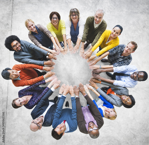 Multi-Ethnic Diverse Group People Circle Variation Concept