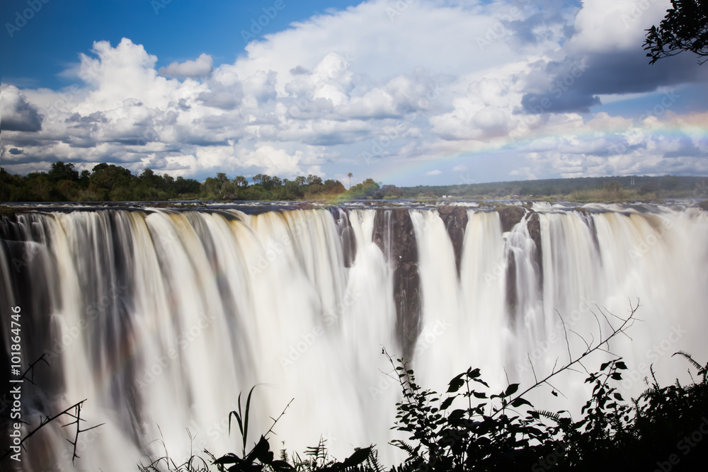 Fotografie Victoria Falls Rainbow - Frontal View