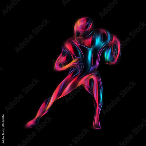 Abstract american football player