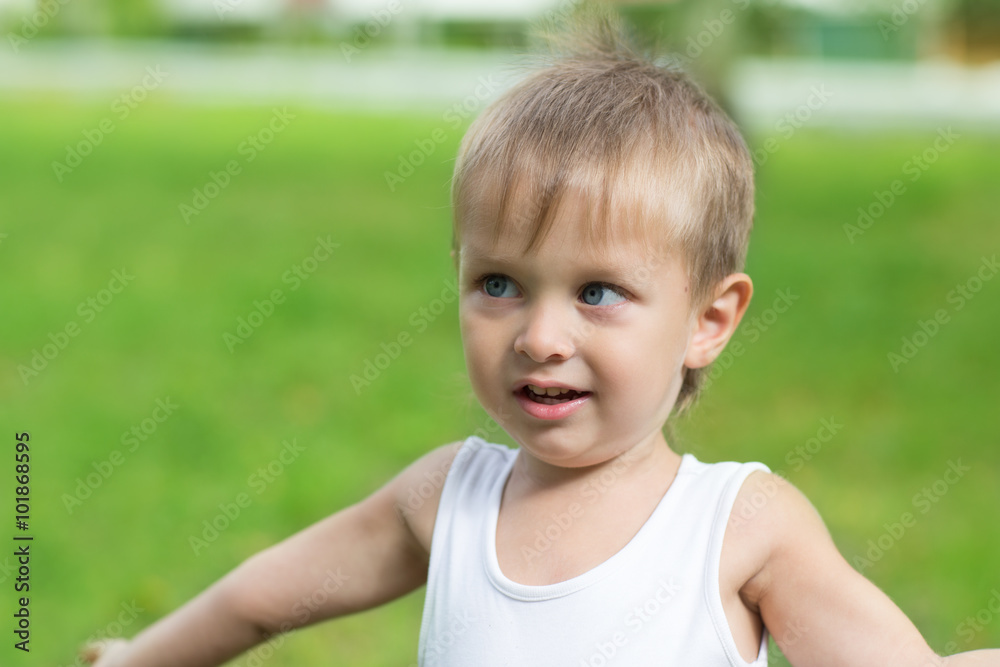 Cute boy three years