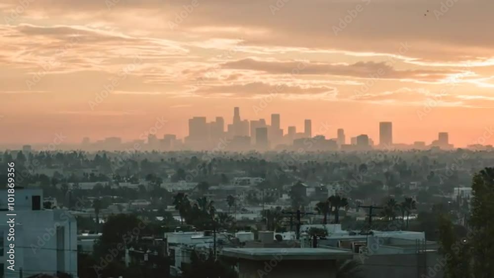 Timelapse of the sunrise in Los Angeles, California Timelapse of the sunrise in Los Angeles, California