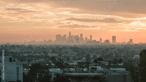 Timelapse of the sunrise in Los Angeles, California