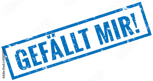 Gefällt mir Stempel blau