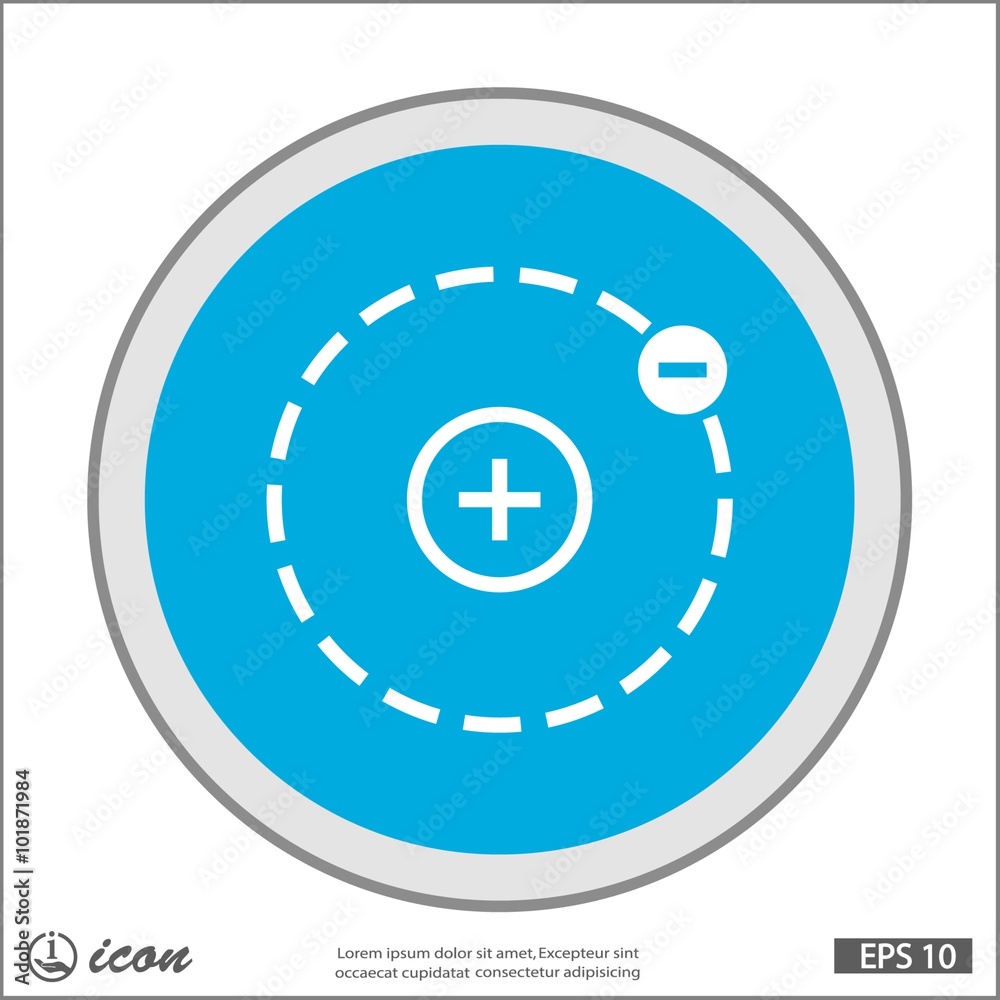 Pictograph of atom Pictograph of atom