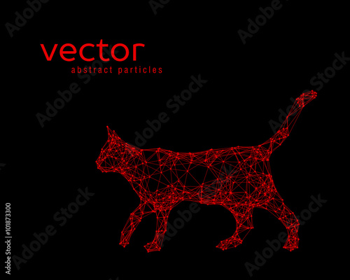 Abstract vector illustration of cat