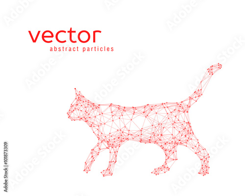 Abstract vector illustration of cat
