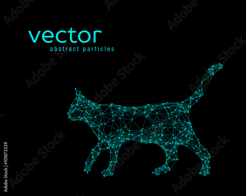 Abstract vector illustration of cat