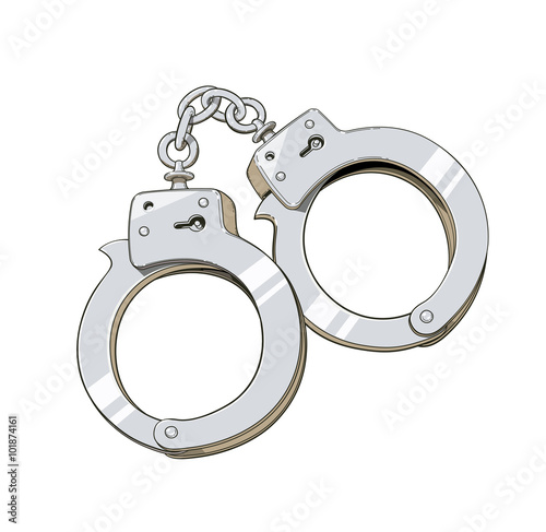 Iron handcuffs for criminal
