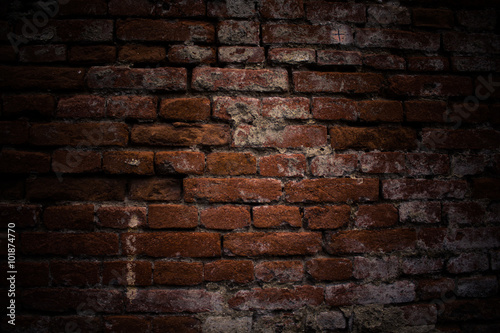 Old brick wall. Retro background. Closeup.