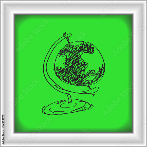 Simple doodle of a globe