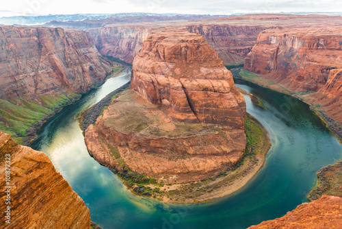 Arizona Horseshoe Bend meander of Colorado River in Glen Canyon photo