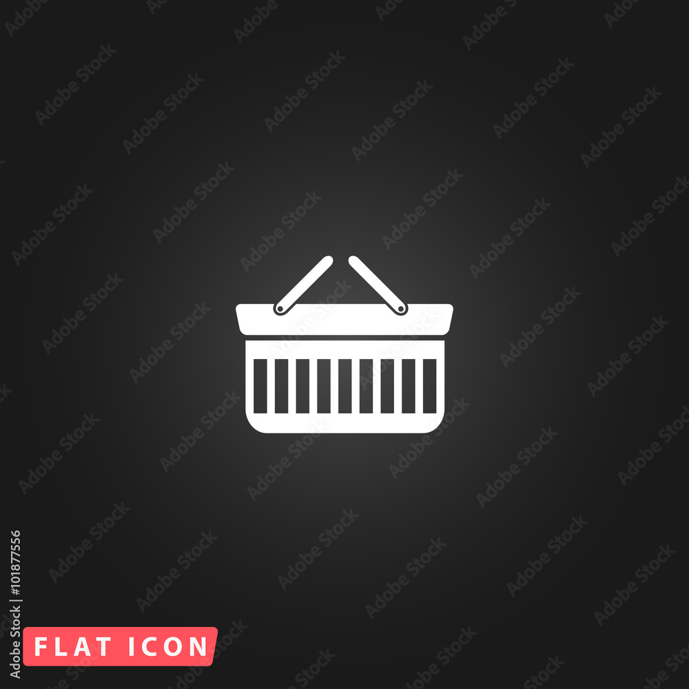 Shopping basket icon - vector illustration