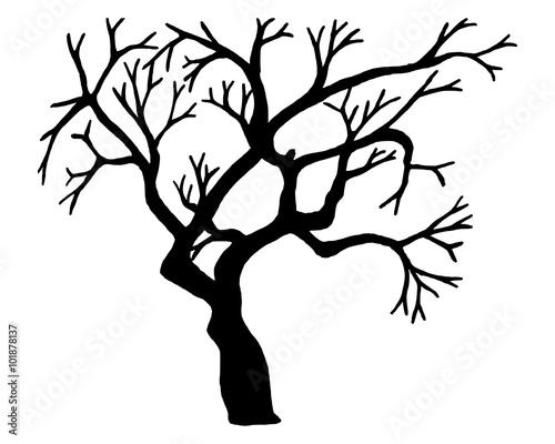Tree vector isolated on white background.