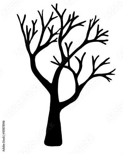 Tree vector isolated on white background.