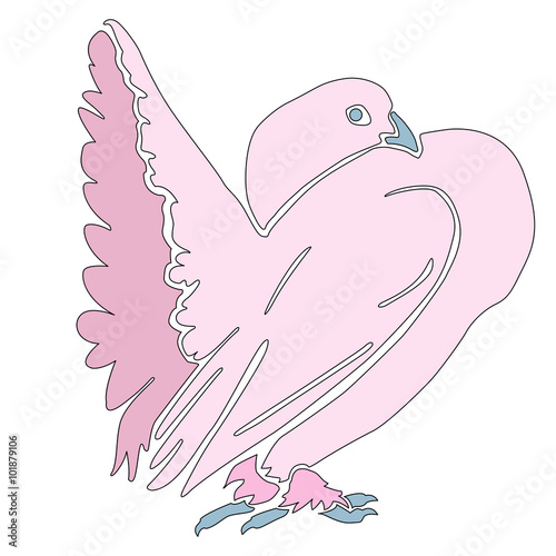 pink silhouette dove 