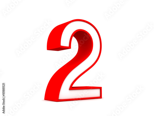 3d letter 2 from my metal letter collection RED