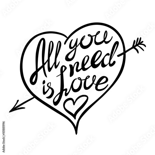 Digitally generated All you need is love vector
