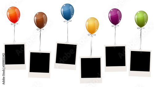 old photos with balloons