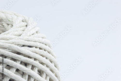 White rope with macro view