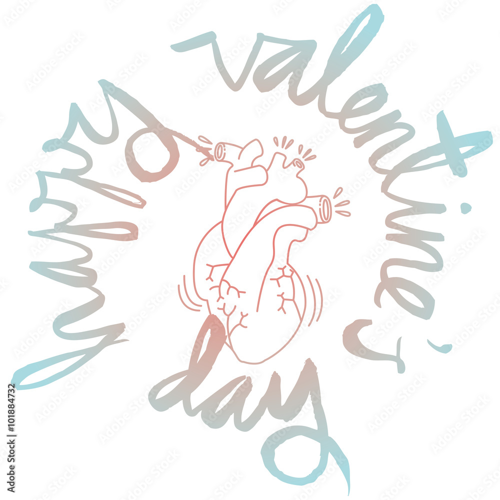 Fototapeta premium HAPPY VALENTINE'S DAY