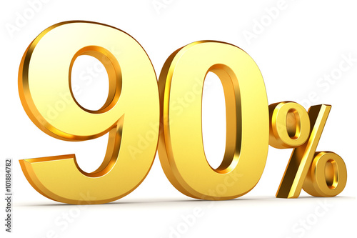 Golden percentage on a white background.