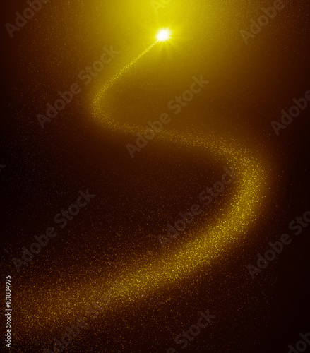 abstract light gold star particle background 