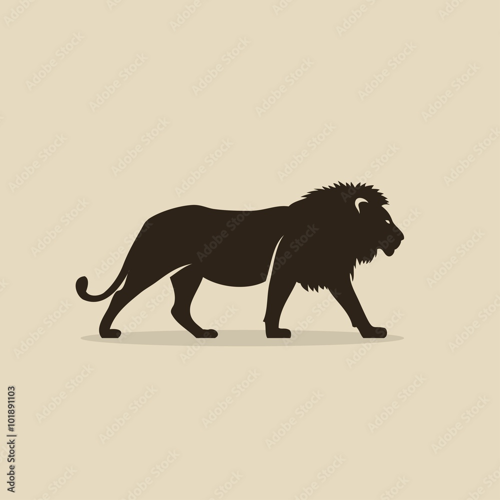 Obraz premium Lion silhouette